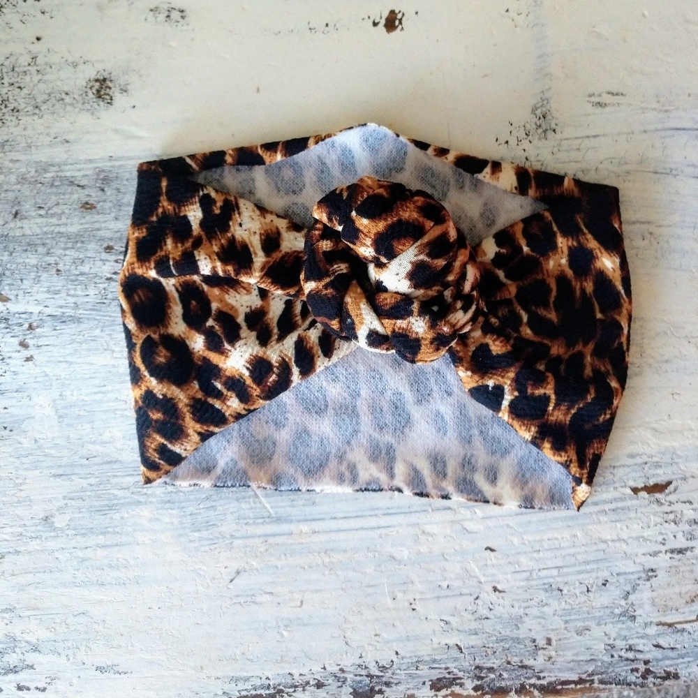 Leopard print Top Knot